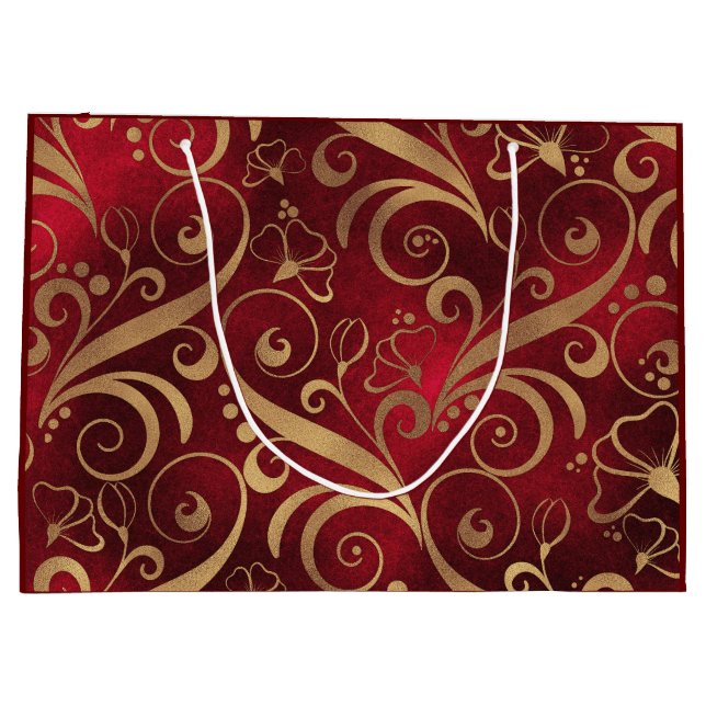 Bolsa de regalo de oro y rojo (Reverso)