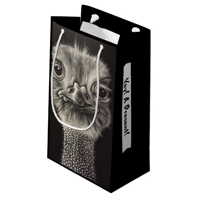 Bolsa de regalo de Ozzie Ostrich (Angulo reverso)