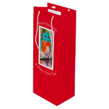 Bolsa de regalo de pájaro azul