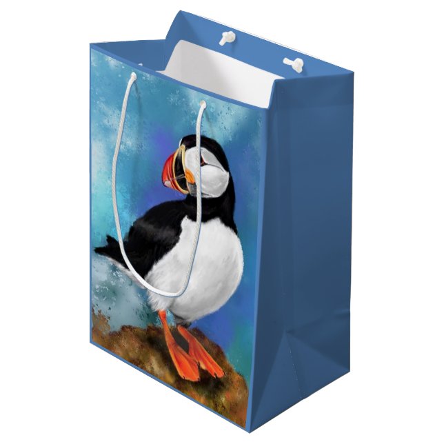 Bolsa de regalo de pájaro de Puffin del Atlántico (Angulo Anverso)