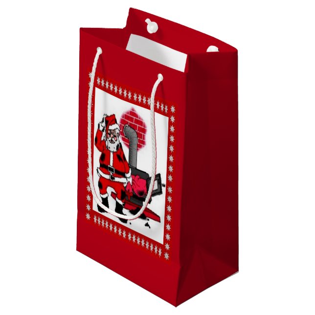 Bolsa de regalo de Papá Noel y una Quema de Carne  (Angulo Anverso)