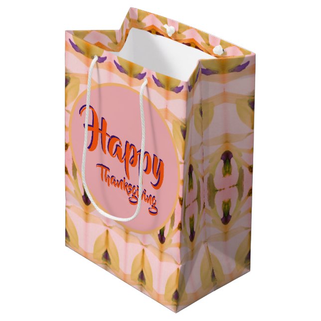 Bolsa de regalo de papel de Acción de Gracias medi (Angulo Anverso)