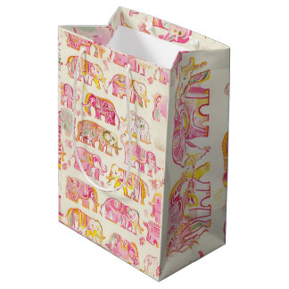 Bolsa de regalo de papel elefante impresa en bloqu