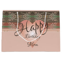 Bolsa de regalo de papel floral de Fancy Designer