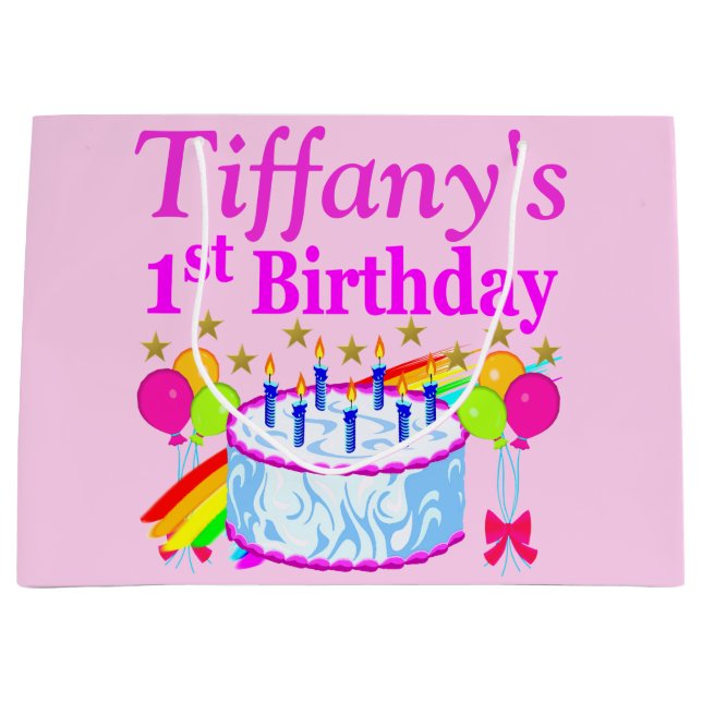 BOLSA DE REGALO DE PASTILLO DE PRIMER CUMPLEAÑOS P (Anverso)