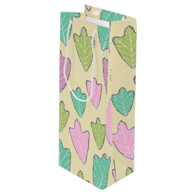 Bolsa de regalo de patrón de hojas de roble orient (Angulo Anverso)