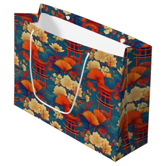 Bolsa de regalo de patrón de kimono japonés (Angulo Anverso)