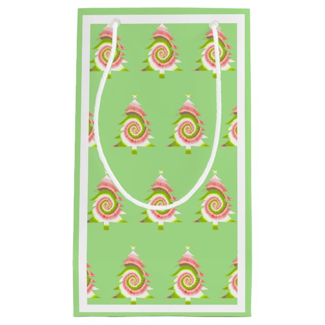 Bolsa de regalo de patrón de pino psicodélico (Anverso)