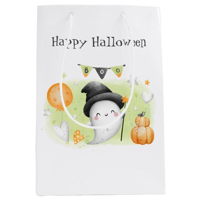 Bolsa de regalo de pequeño boo de Halloween1 (Anverso)