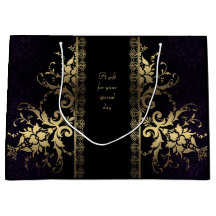 Bolsa de regalo de personalizable elegante en negr