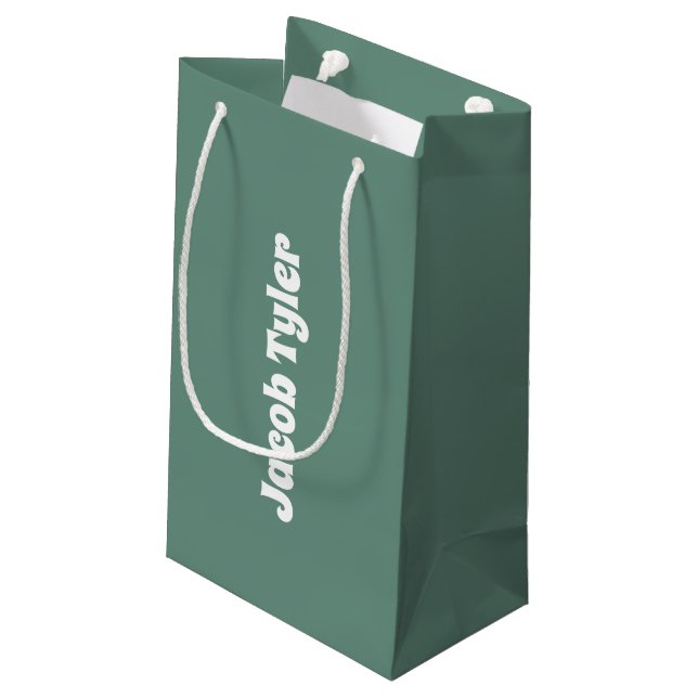 Bolsa de regalo de Personalizable Verde azulado oc (Angulo reverso)