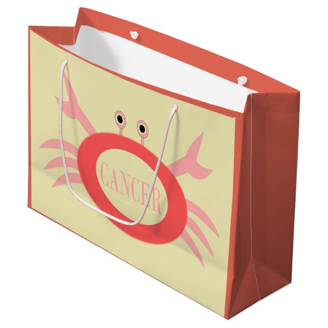 Bolsa de regalo de Personalizado de cangrejo con e (Angulo Anverso)
