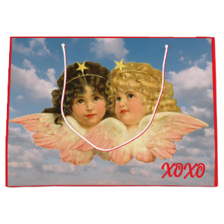 BOLSA DE REGALO DE personalizado DE DOS ÁNGELES XO