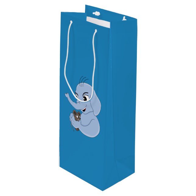 Bolsa de regalo de personalizado de elefante lindo (Angulo Anverso)