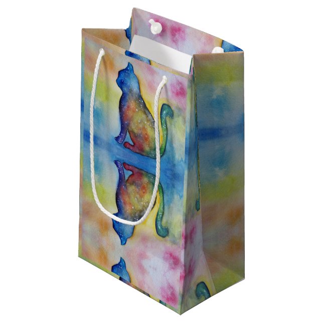 Bolsa de regalo de Personalizado de gato espacial  (Angulo Anverso)