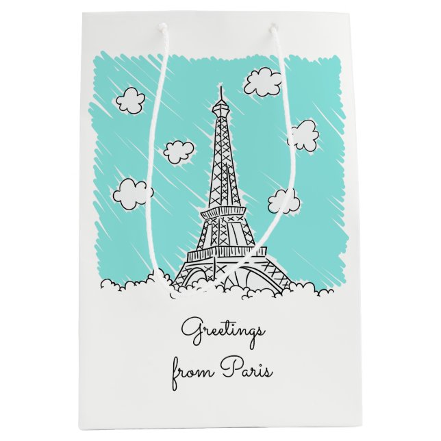 Bolsa de regalo de personalizado de la Torre Eiffe (Anverso)