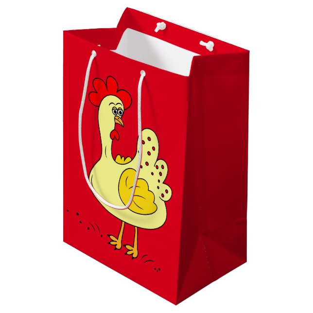 Bolsa de regalo de personalizado de pollo de paño  (Angulo Anverso)