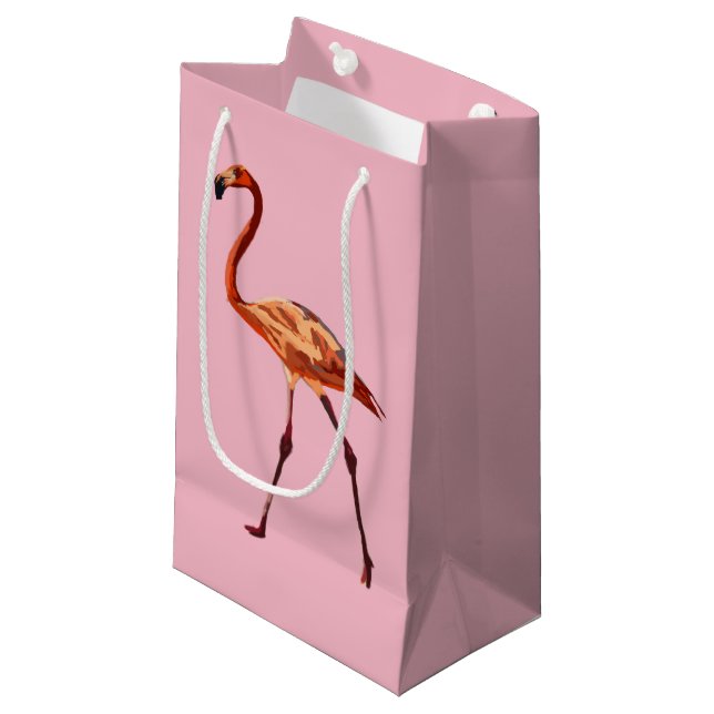 Bolsa de regalo de Personalizado Flamingo rosa - P (Angulo Anverso)