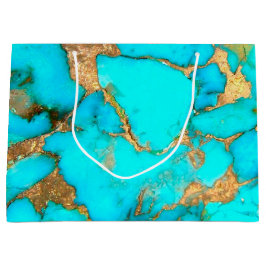 bolsa de regalo de piedra de gema turquesa