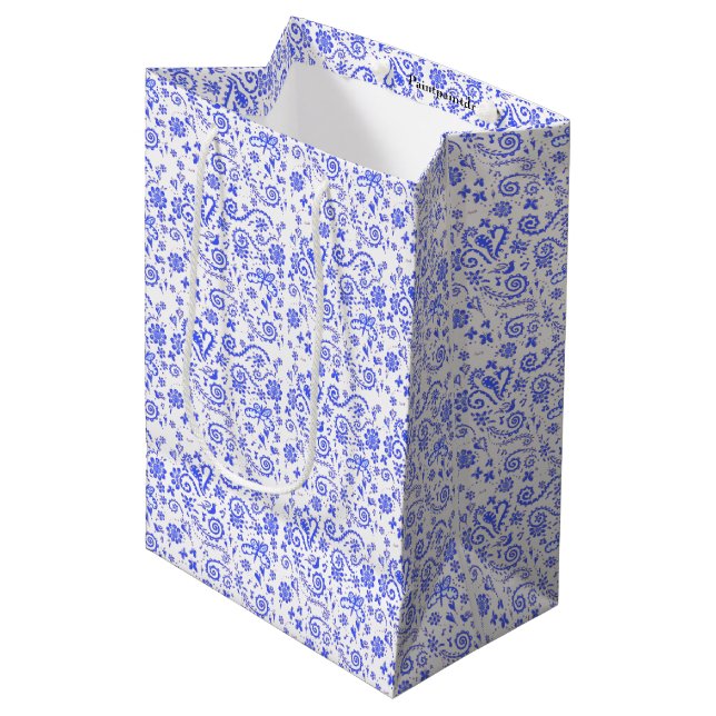 Bolsa de regalo de Pip azul y blanco (Angulo Anverso)