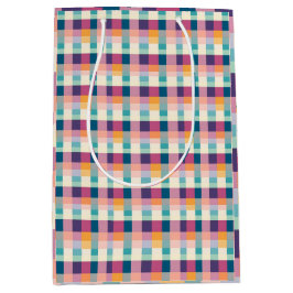 Bolsa de regalo de plástico geométrico negrita y v