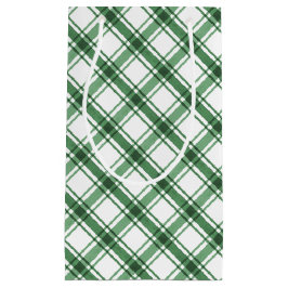 Bolsa de regalo de plástico verde y blanco