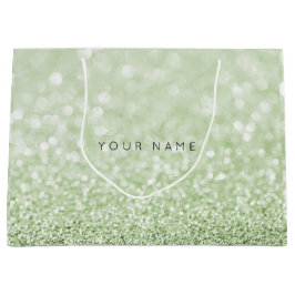 Bolsa de regalo de Purpurina blanco verde verde