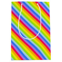 Bolsa de regalo de rayas de arco iris gráfico