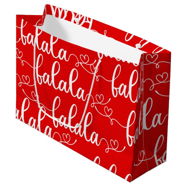 Bolsa de regalo de Red FaLaLaLaLaLa (Angulo Anverso)
