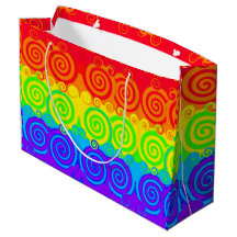 Bolsa de regalo de remolino arco iris