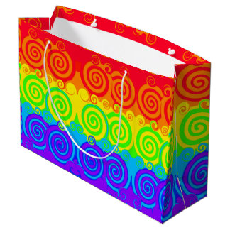 Bolsa de regalo de remolino arco iris