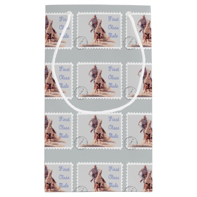 Bolsa de regalo de Rodeo Occidental Cowboy Calf Ro (Reverso)