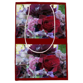 Bolsa de regalo de Rosa de terciopelo rojo