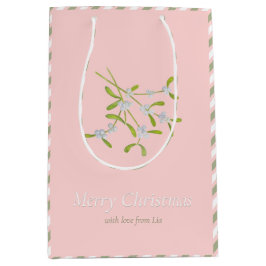 Bolsa de regalo de Rosa verde de Mistletoe y Strip