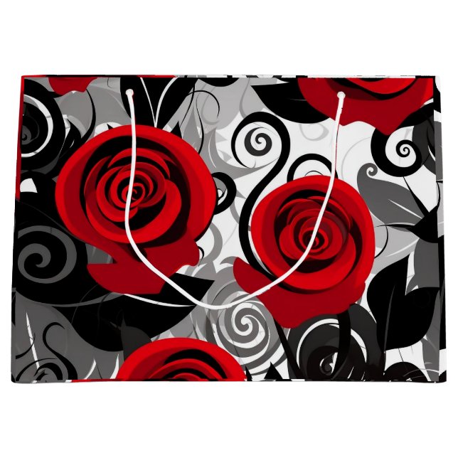 Bolsa de regalo de rosas rojas de bonito (Anverso)