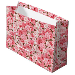 Bolsa de regalo de rosas rosadas