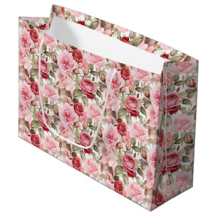 Bolsa de regalo de rosas rosadas