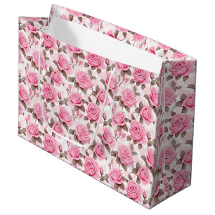 Bolsa de regalo de rosas rosadas