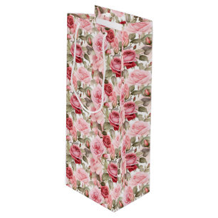 Bolsa de regalo de rosas rosadas