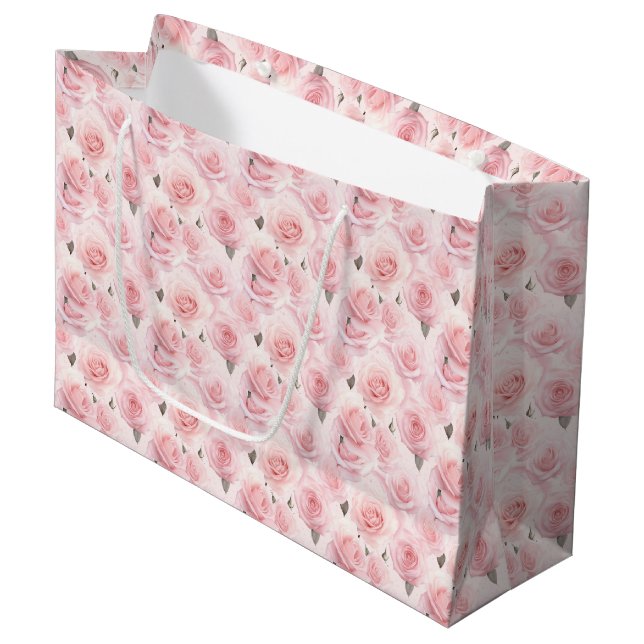 Bolsa de regalo de rosas rosadas (Angulo Anverso)