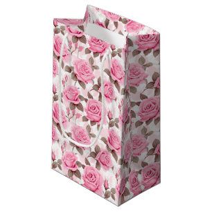 Bolsa de regalo de rosas rosadas