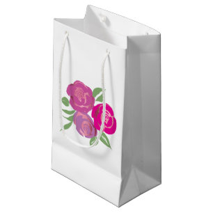 Bolsa de regalo de rosas rosadas