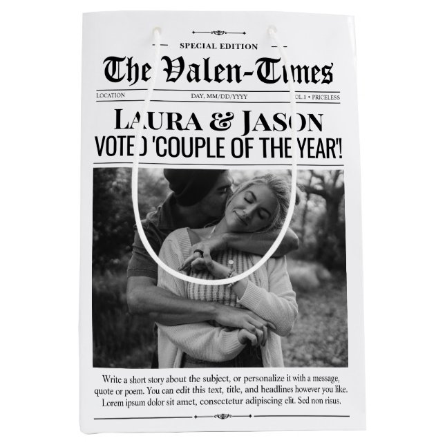 Bolsa de regalo de San Valentín, bolsa de regalo d (Anverso)