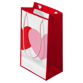 Bolsa de regalo de San Valentín con corazones rojo