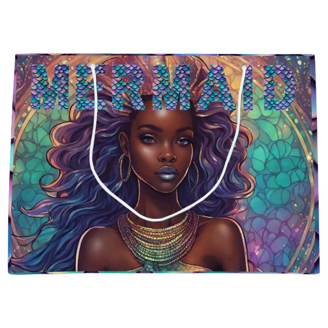 Bolsa de regalo de sirena negra (Anverso)