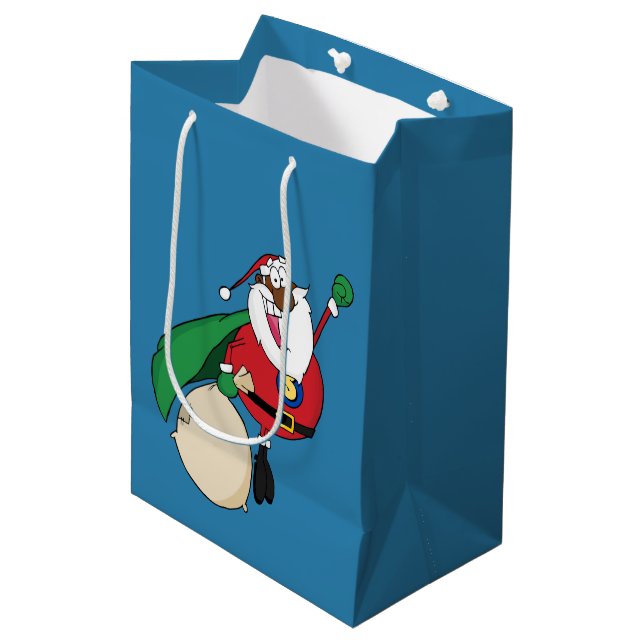 Bolsa de regalo de Superhéroe Black Santa (Angulo Anverso)