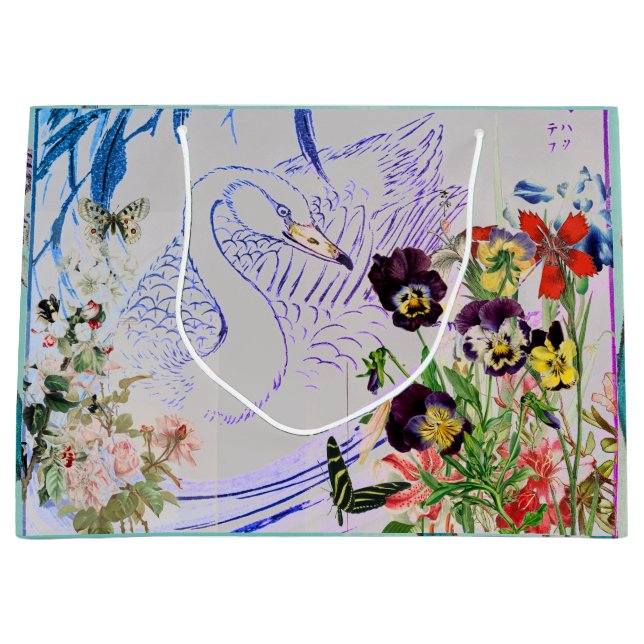 Bolsa de regalo de SWAN and FLOWERS (Anverso)