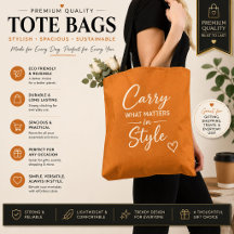 Bolsa de regalo de tote de lujo minimalista naranj