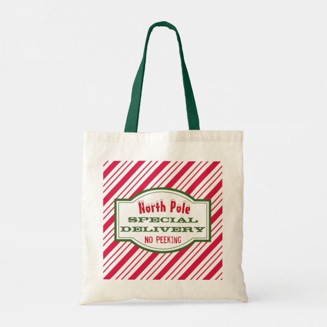 Bolsa de regalo de Tote de Navidades del Polo Nort (Reverso)