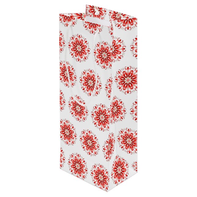 Bolsa de regalo de vacaciones con copo de nieve (Angulo reverso)